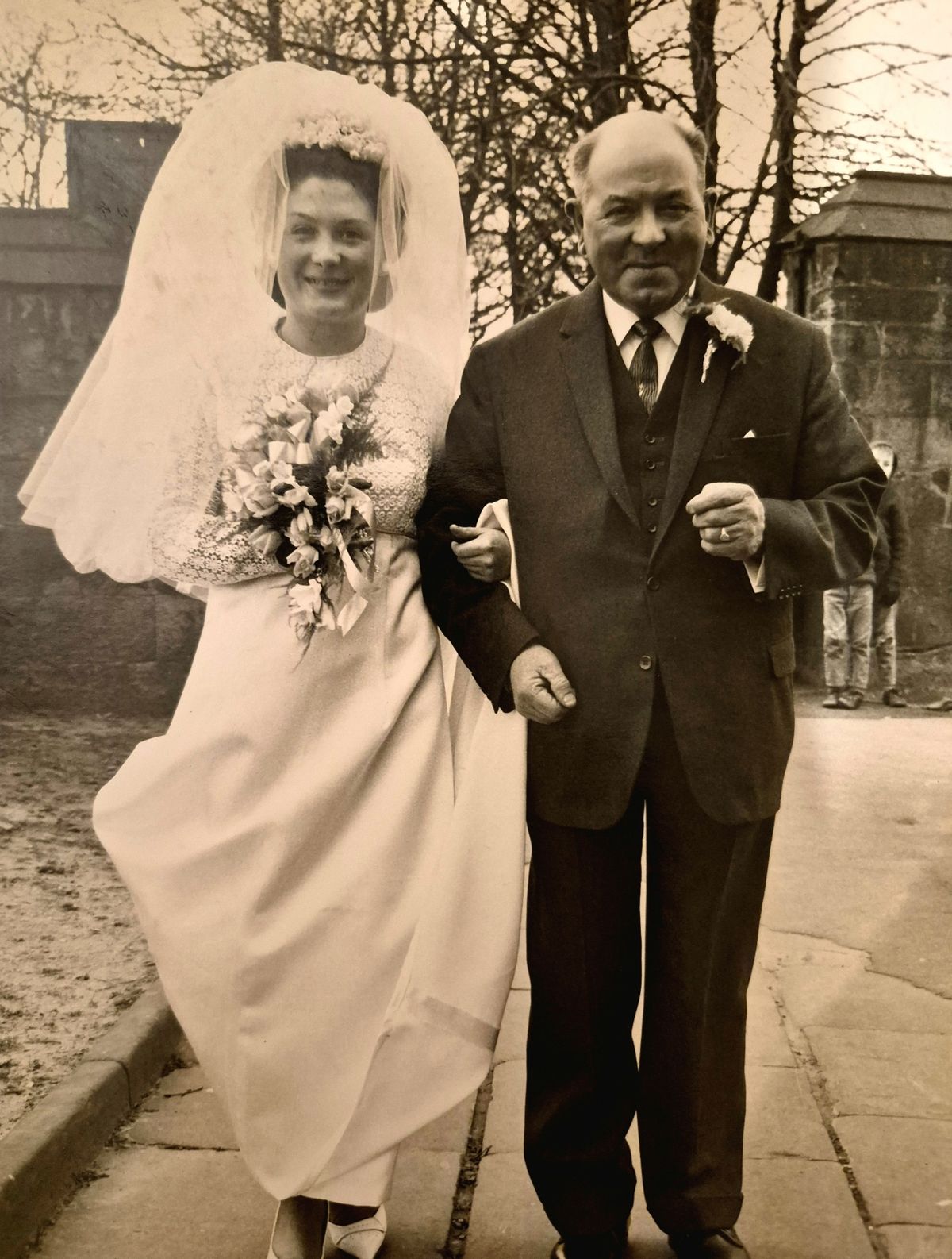 Diane Cuthbertson pictured on her wedding day with her dad Ralph