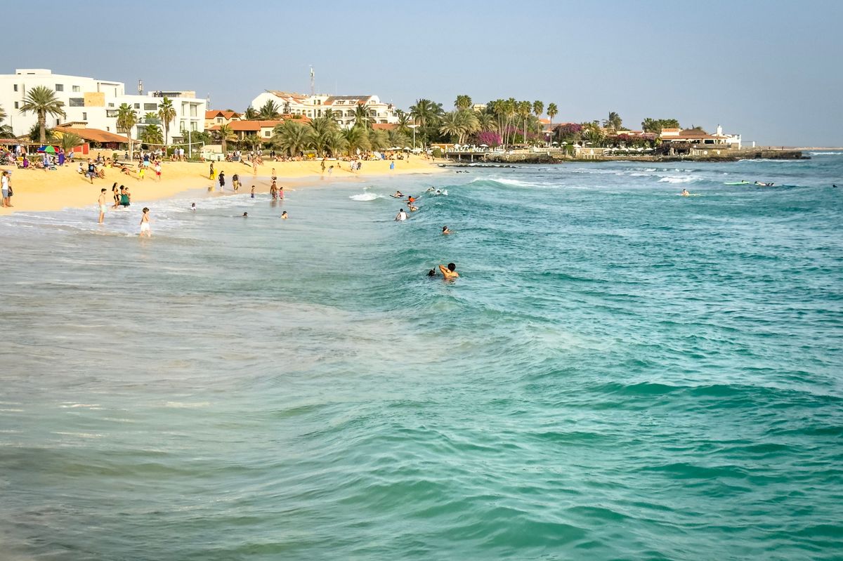 Santa Maria is a resort on the soutern tip of Sal with golden beaches and turqoise waters 