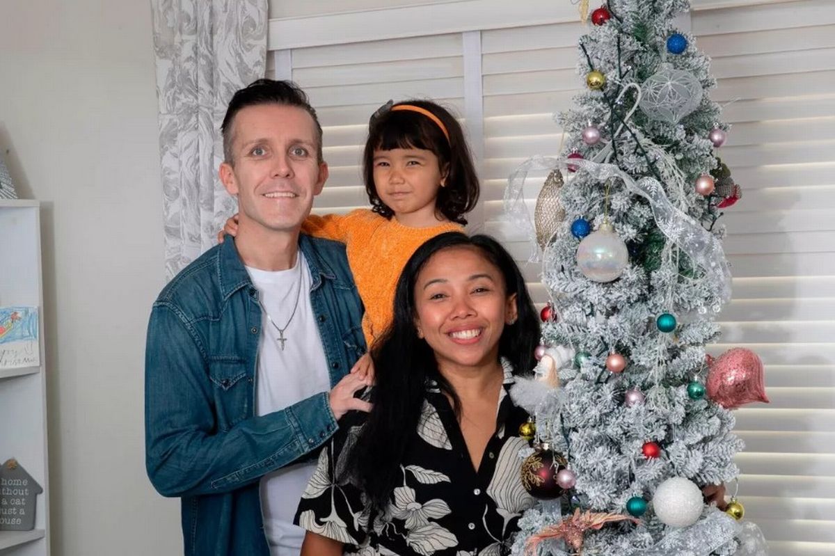 Adrian and his family enjoying what could be their 'last Christmas' together