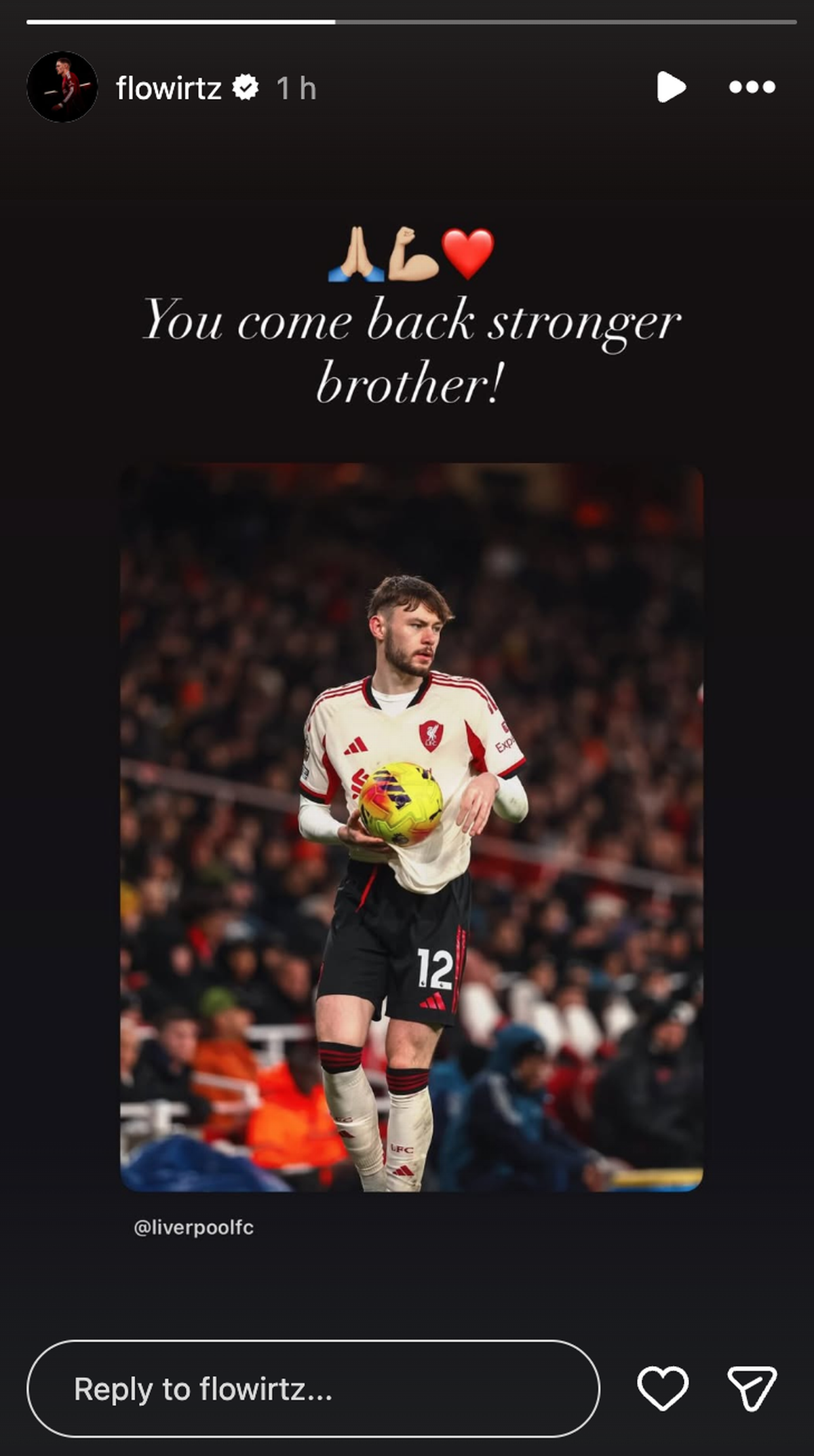 Florian Wirtz sends a message to Conor Bradley following the latter's season-ending injury