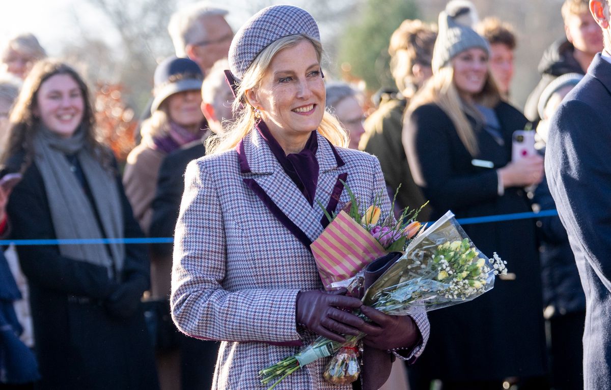 Sophie at Sandringham on Christmas morning 