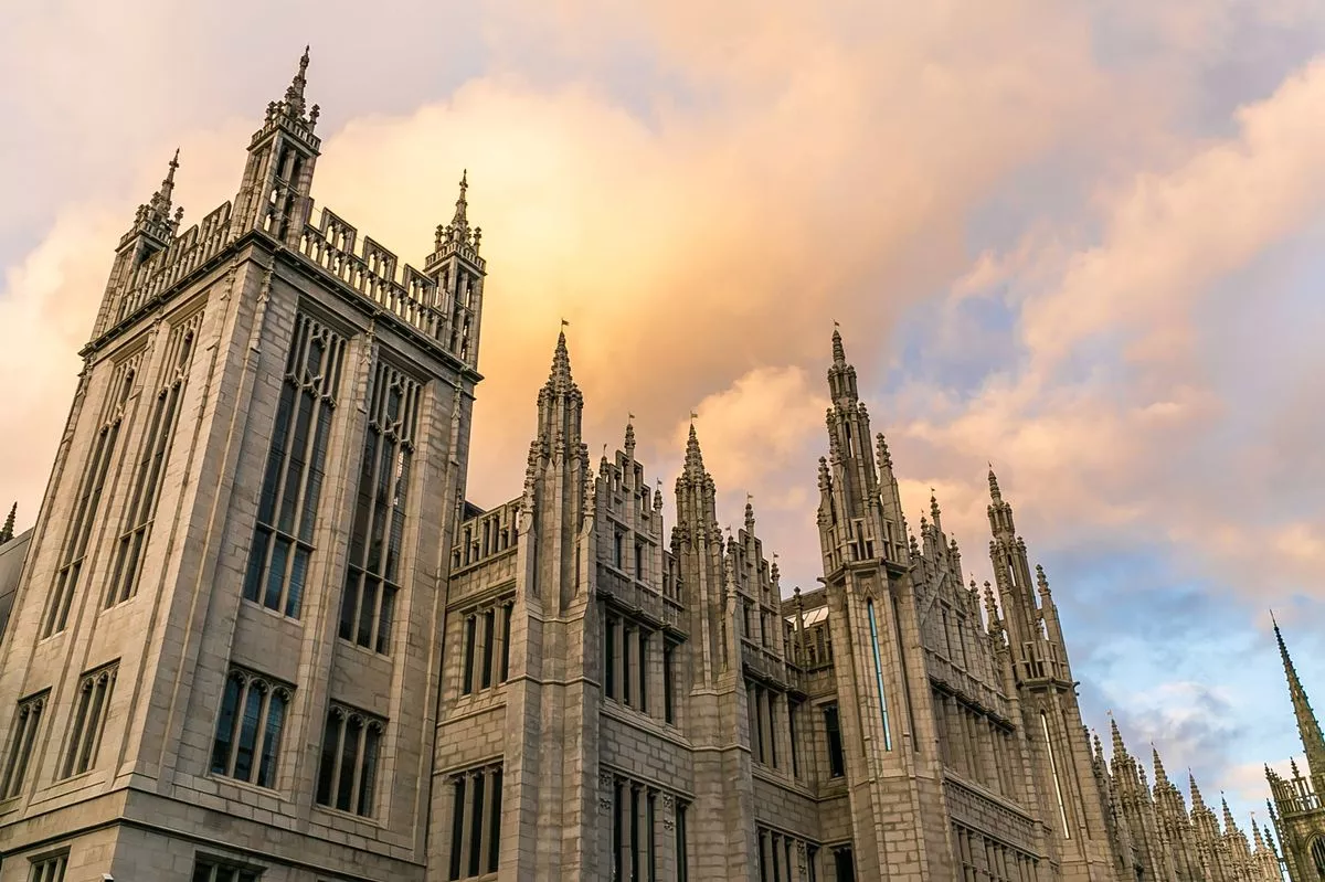 View of Granite city of Aberdeen in Scotland, UK