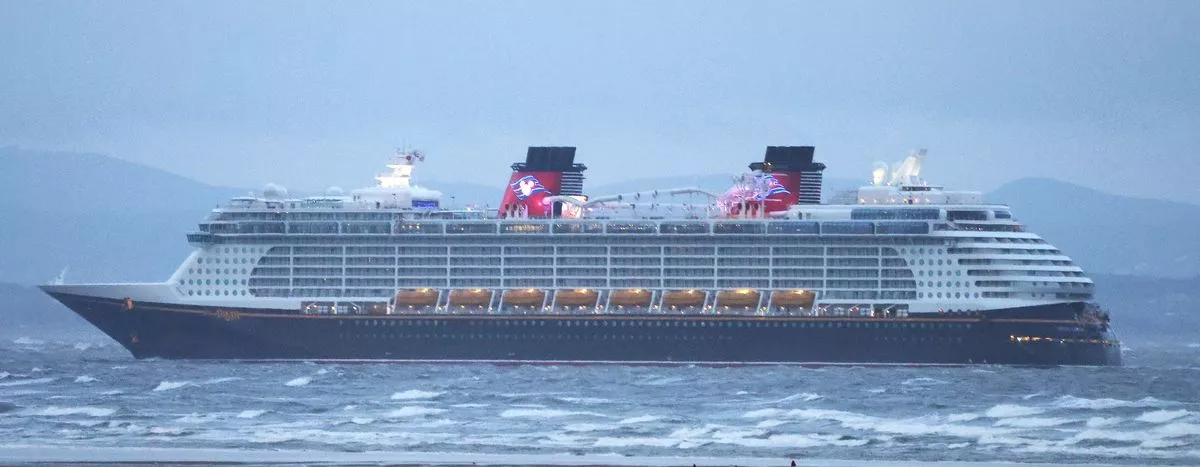 Disney Dream cruise liner in Hightown