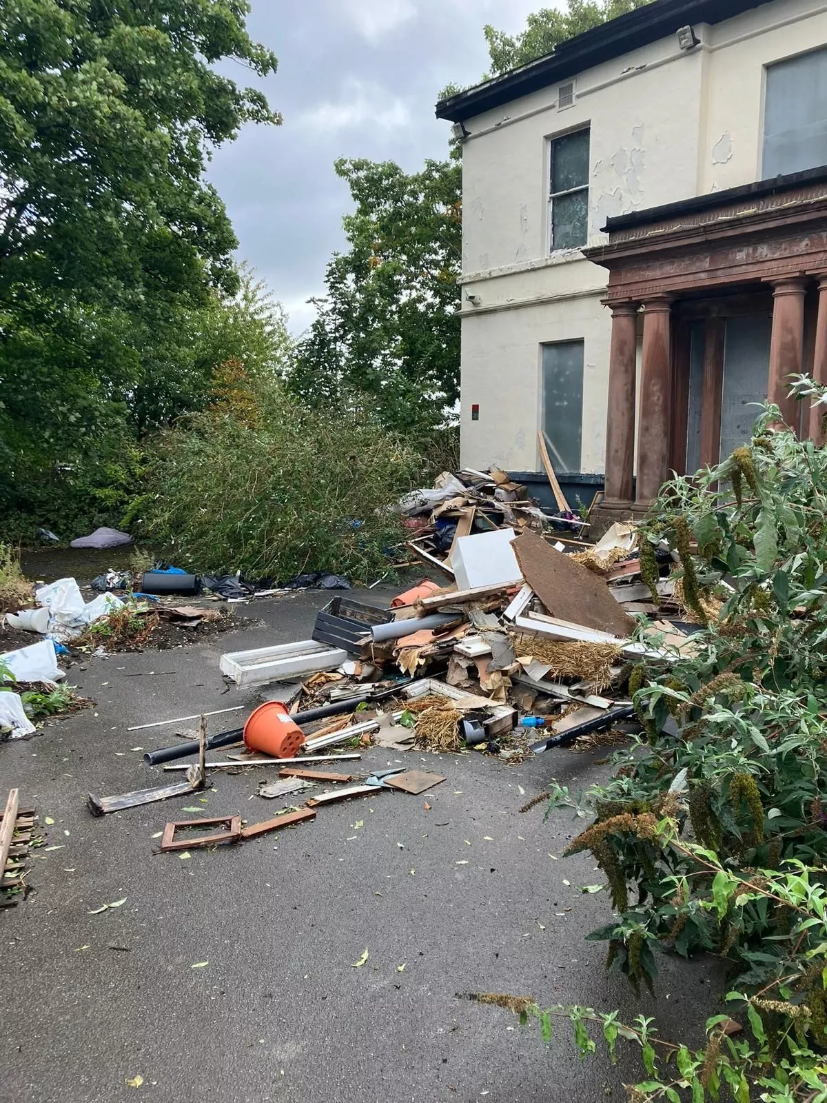 The waste dumped in Gateacre