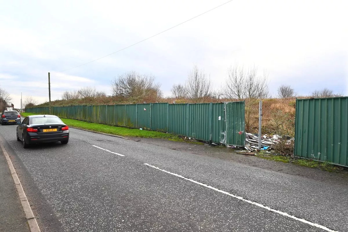 The rubbish left dumped on land off Aintree Lane