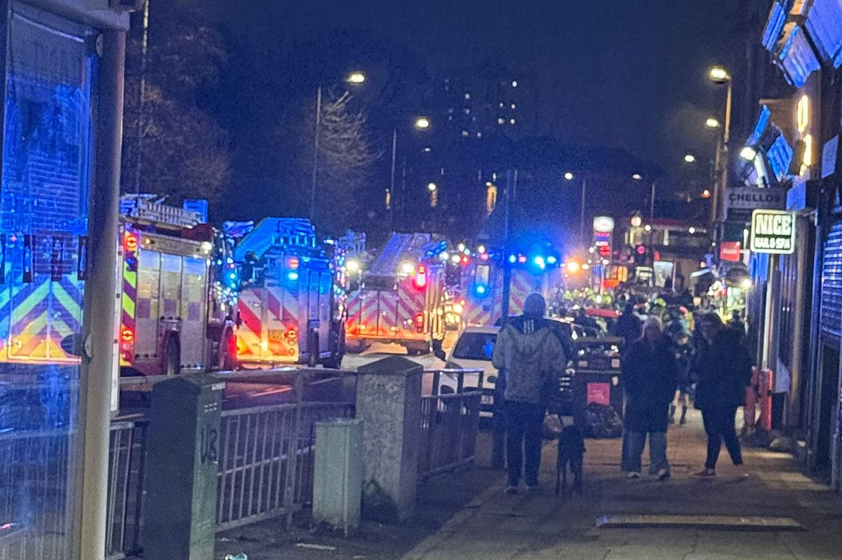 Emergency services on Dumbarton Road in Scotstoun. 