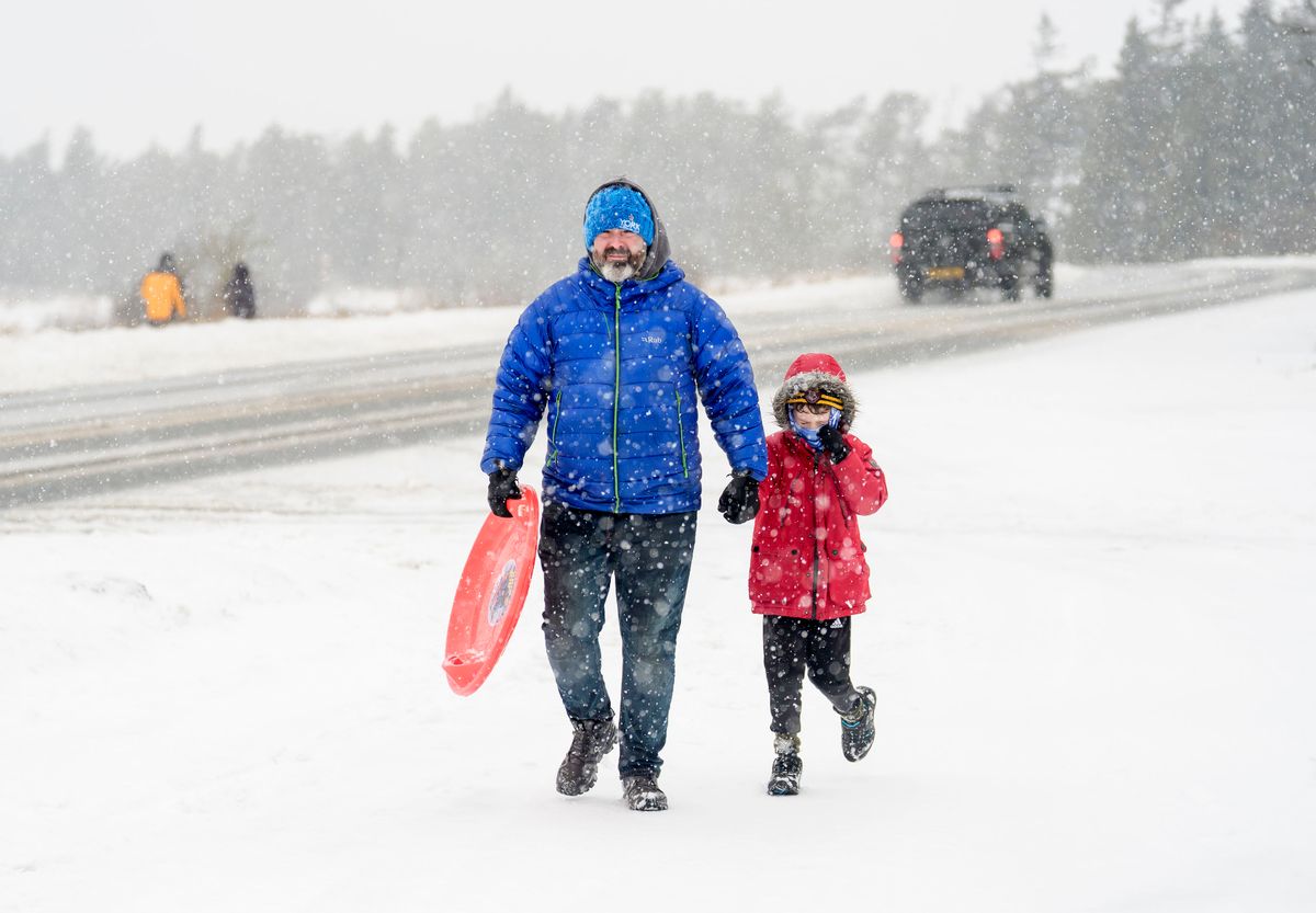 Heavy snow fell across the North York Moors earlier this month