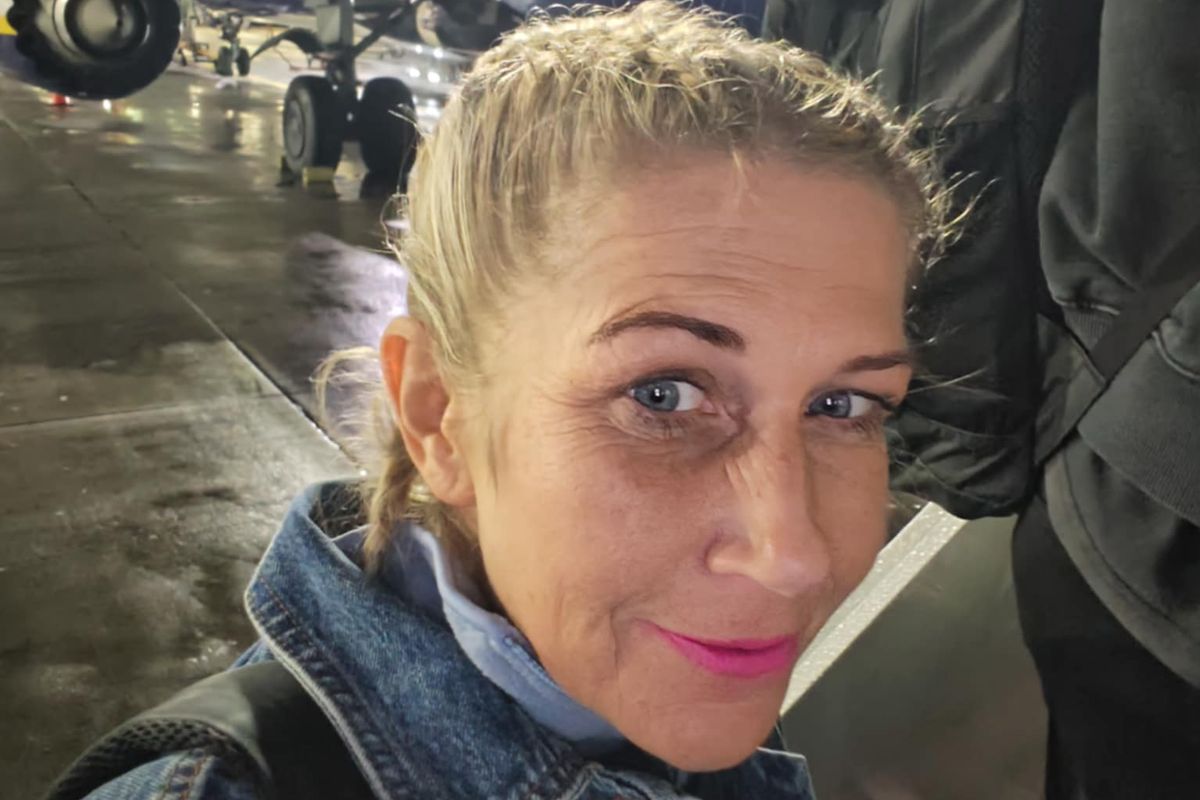 Amanda setting off for Tenerife on a solo trip. 