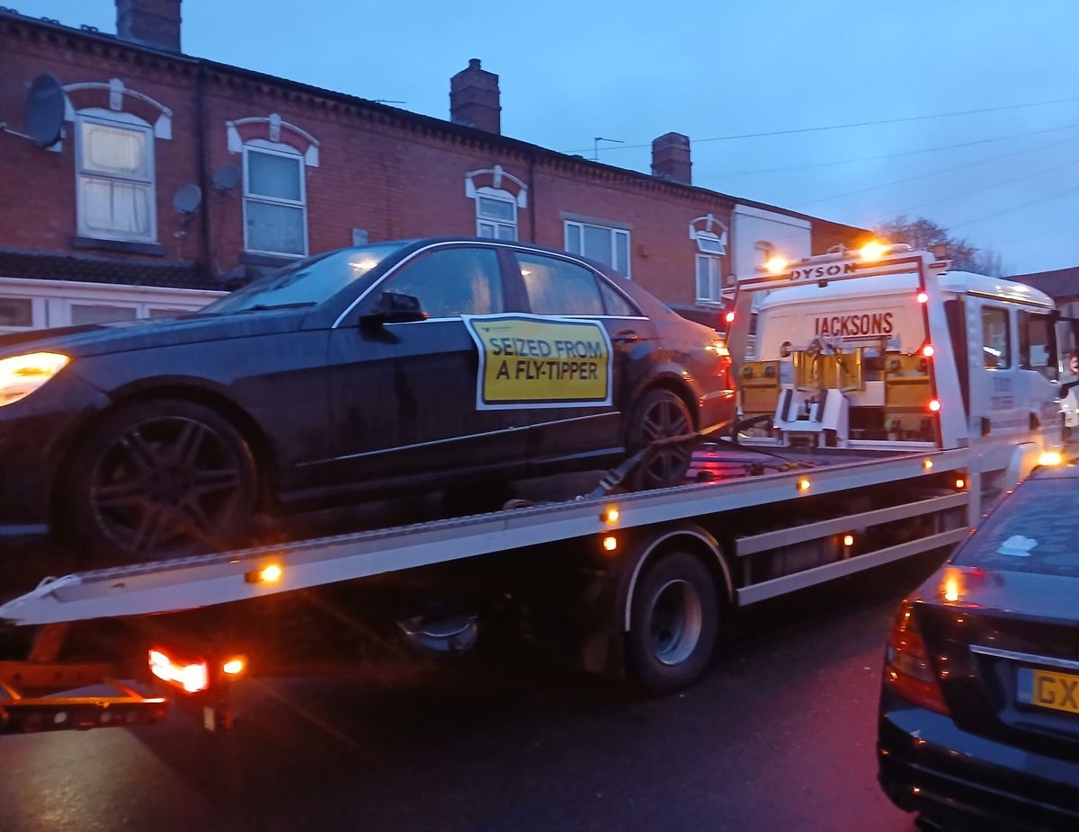 A Birmingham fly-tipper saw their car seized after dumping rubbish