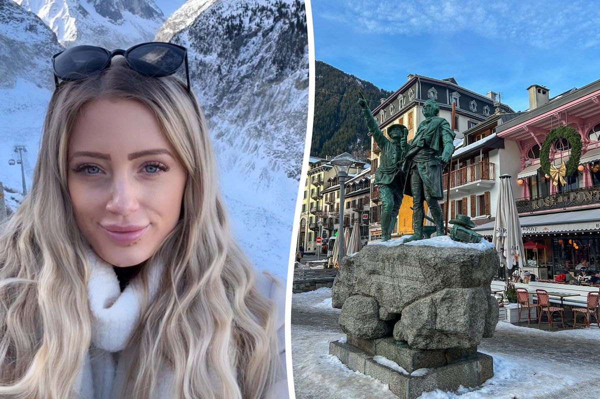 29-year-old mum Emily Gibbs travelled to Chamonix in the French Alps for an extreme day trip