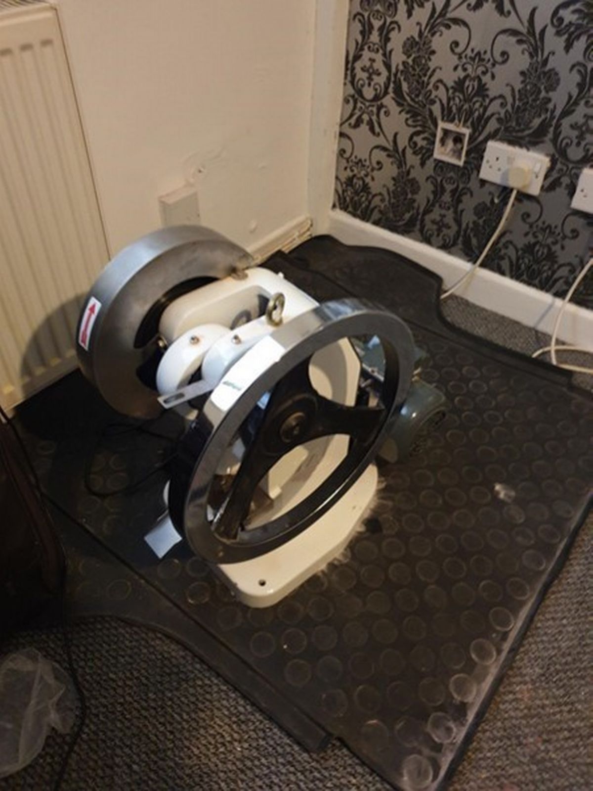 Police recovered an industrial tablet press machine from the flat