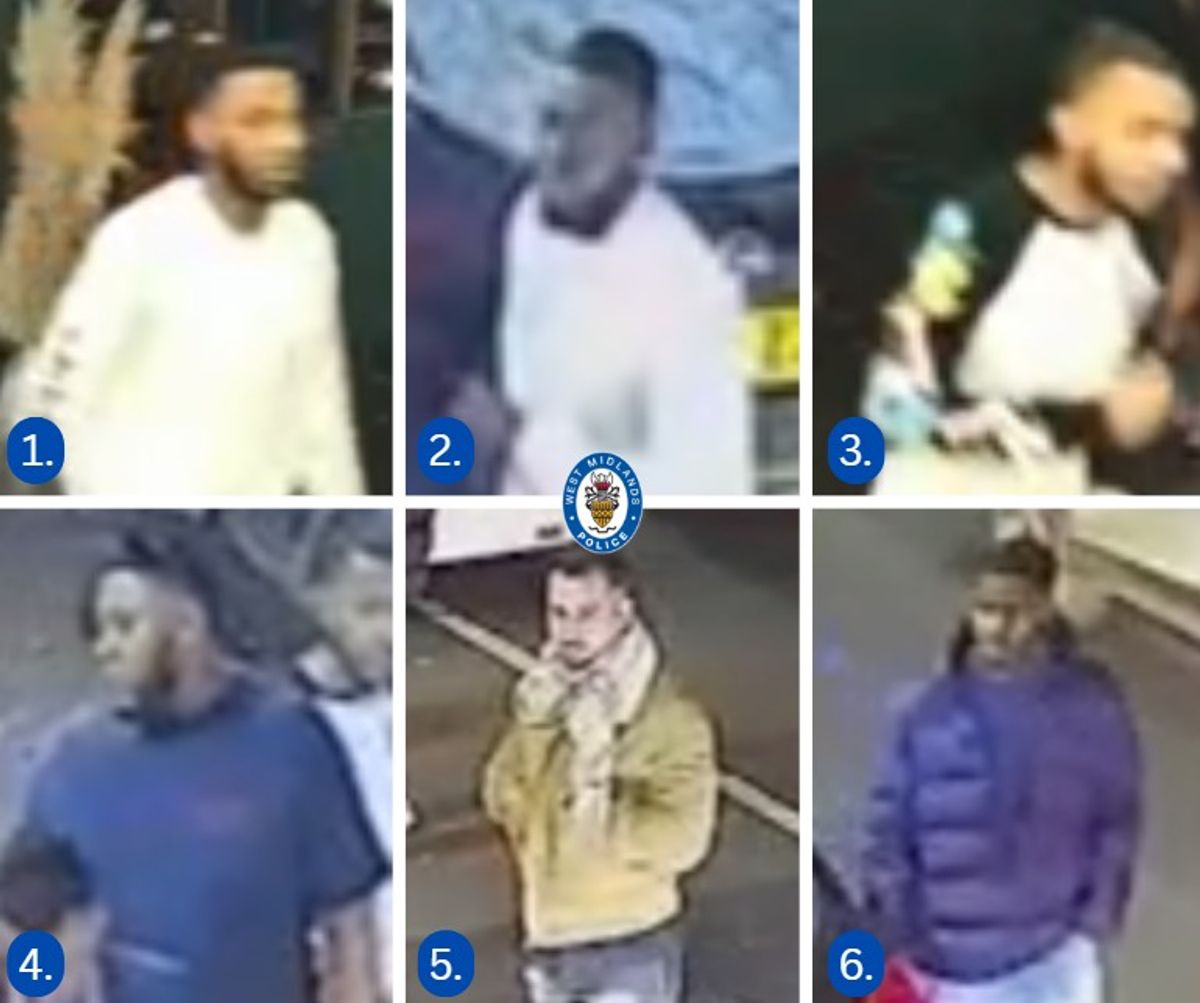 West Midlands Police has issued CCTV images of 12 men detectives would like to identify after a man was stabbed in Birmingham city centre 