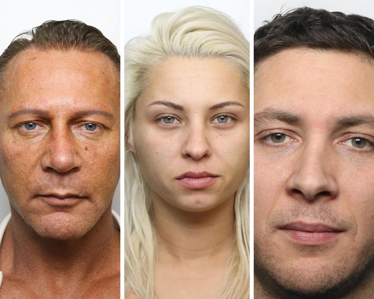 [L-R] Evil Wieslaw Michniewicz, 52, and his then-wife Aleksandra Timoszek and Mariusz Seretny have been jailed