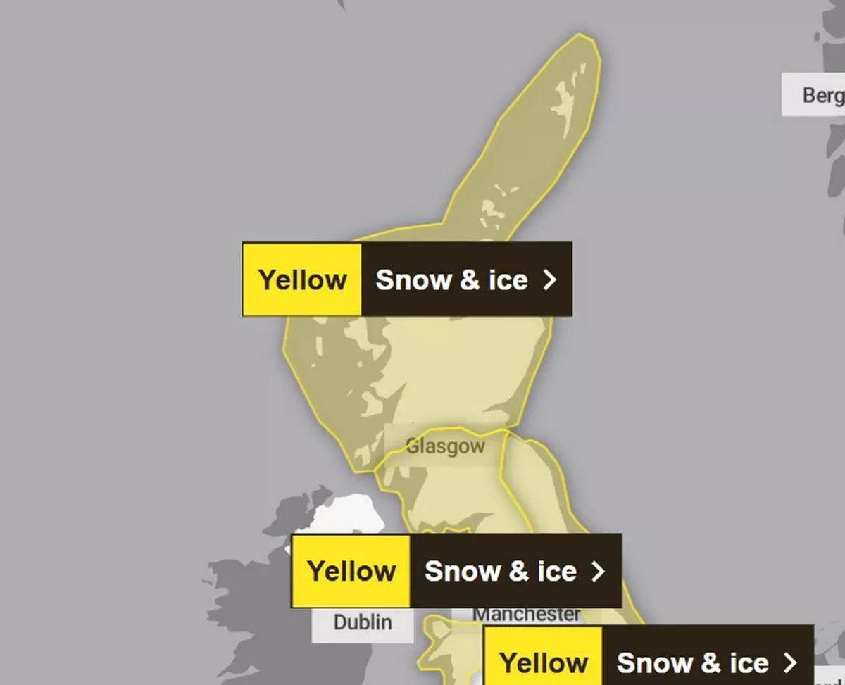 met office weather warming map january 2026
