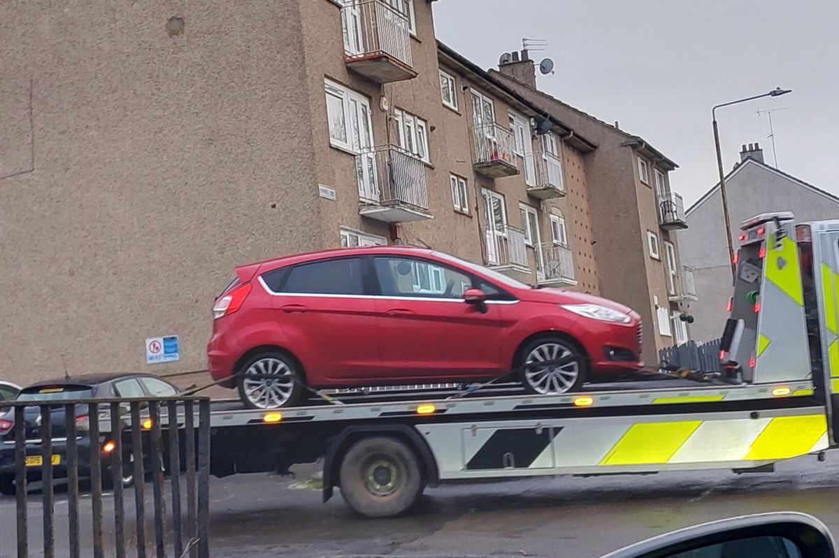 One of the stolen cars recovered by police