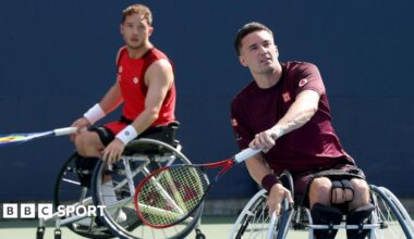 Alfie Hewett and Gordon Reid competing at the 2025 US Open