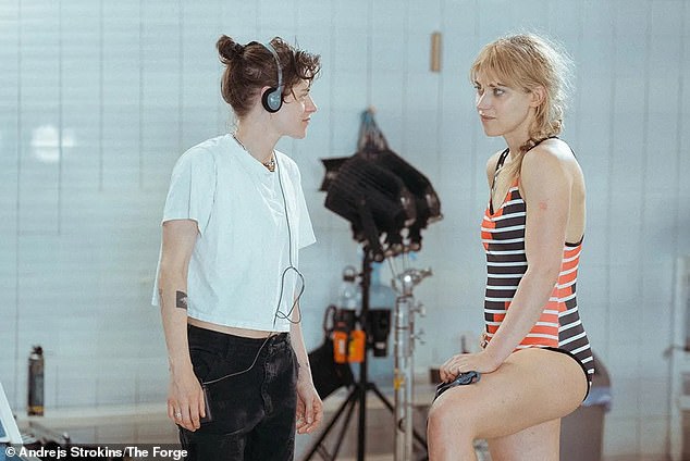 The Twilight star recently released her directional debut, The Chronology Of Water, an adaptation of American swimmer Lidia Yuknavitch's visceral 2011 memoir, detailing her experiences of childhood abuse and addiction (seen directing film)