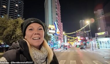 Posting on YouTube, a British expat who uses the name 'Benidorm Enthusiast' described the area as being 'as dead as it gets'
