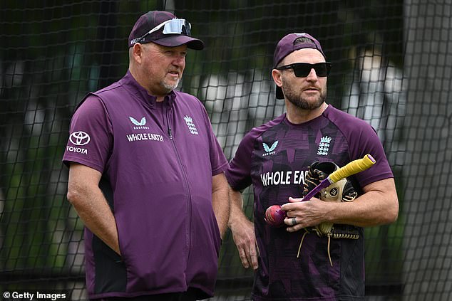 England coach David Saker (left) was only drafted in by Brendon McCullum to work with the quick bowlers in October