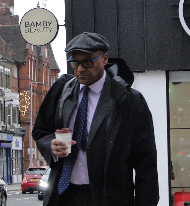 Colin Salmon is pictured leaving Lavender Hill Magistrates' Court