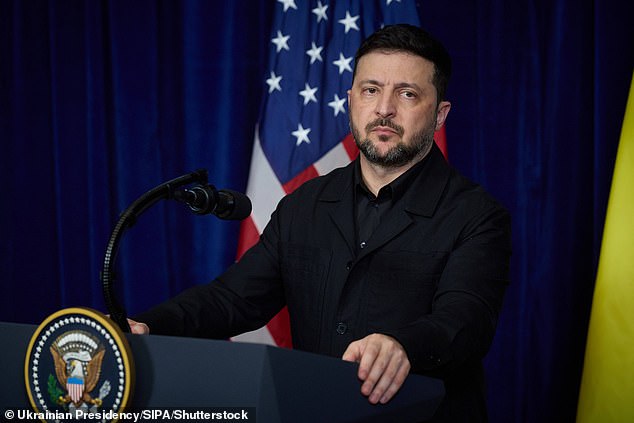 Ukrainian President Volodymyr Zelensky speaks following a meeting with US President Donald Trump on December 28, 2025