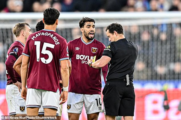 Former manager Graham Potter felt Bowen often struggled to lead - could he have done more to stop Lucas Paqueta talking himself into a red card against Liverpool in November?