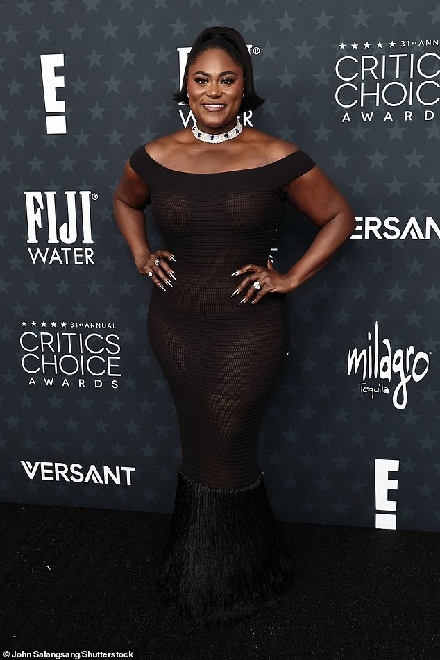 Danielle Brooks, 36, wowed in a sheer black dress