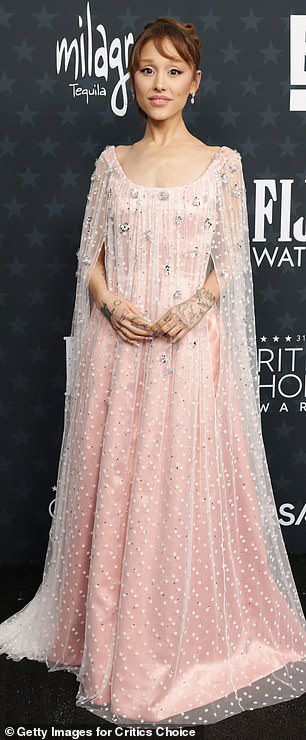 She sparkled in the bejeweled ensemble