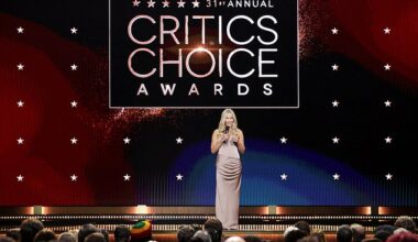 The Critics Choice Awards has come under fierce fire for the 'disrespectful' way it announced the 'lesser' awards. Host Chelsea Handler is seen on stage during the awards show