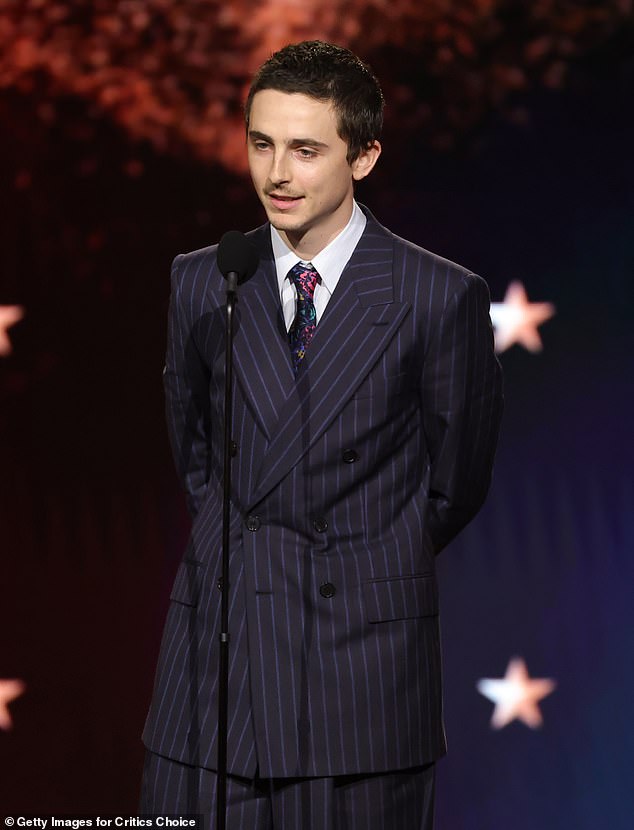 The 30-year-old actor beat out living legend Leonardo DiCaprio as he was recognized for his work in ping-pong drama Marty Supreme at the gala held in Santa Monica, California on Sunday