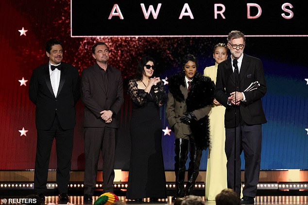 A24's Marty Supreme did lose the top honor to DiCaprio's One Battle After Another - which was produced by Warner Bros. - at the end of the night as the field also included: Bugonia (Focus Features), Frankenstein (Netflix), Hamnet (Focus Features), Jay Kelly (Netflix), Sentimental Value (Neon), Sinners (Warner Bros.), Train Dreams (Netflix), and Wicked: For Good (Universal Pictures)