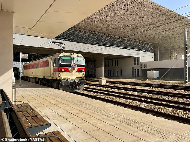 The train will depart Madrid, running between Punta Paloma in Cádiz, Spain, and Cape Malabata, near Tangier in Morocco, before heading to its penultimate stop in Tangier and its final destination in Casablanca (pictured)
