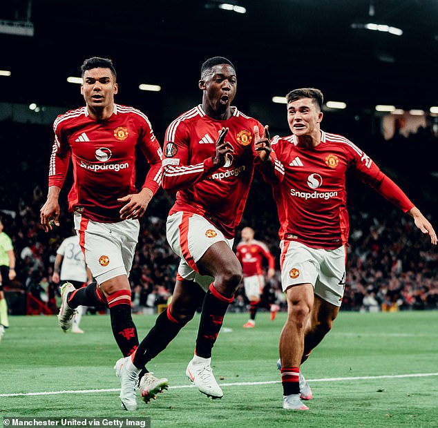 Kobbie Mainoo could stand to benefit the most from Fletcher, who prefers a 4-3-3 with two No 8s, replacing Amorim