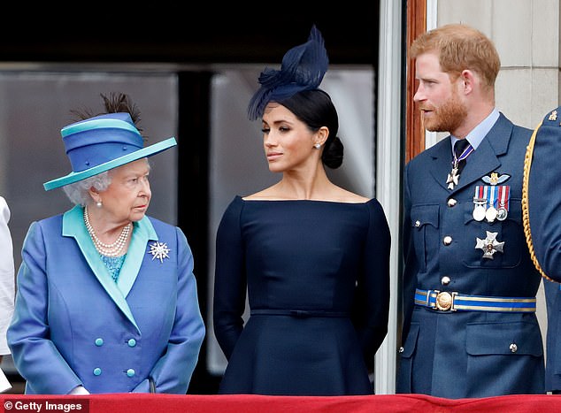 The Duke of Sussex 'presumptuously assumed' that the late Queen (left) would be supportive of him and Meghan Markle's plans to be part-time working royals, according to royal author Robert Jobson