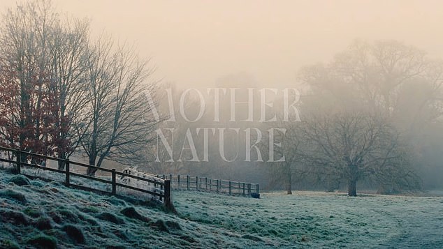 The video featured beautiful winter scenery from around the UK including frosted fields and falling snow