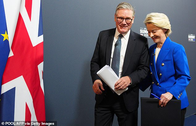 Sir Keir Starmer is working with European Commission chief Ursula von der Leyen on a Brexit reset which allies say could take the UK 'very close' to the single market