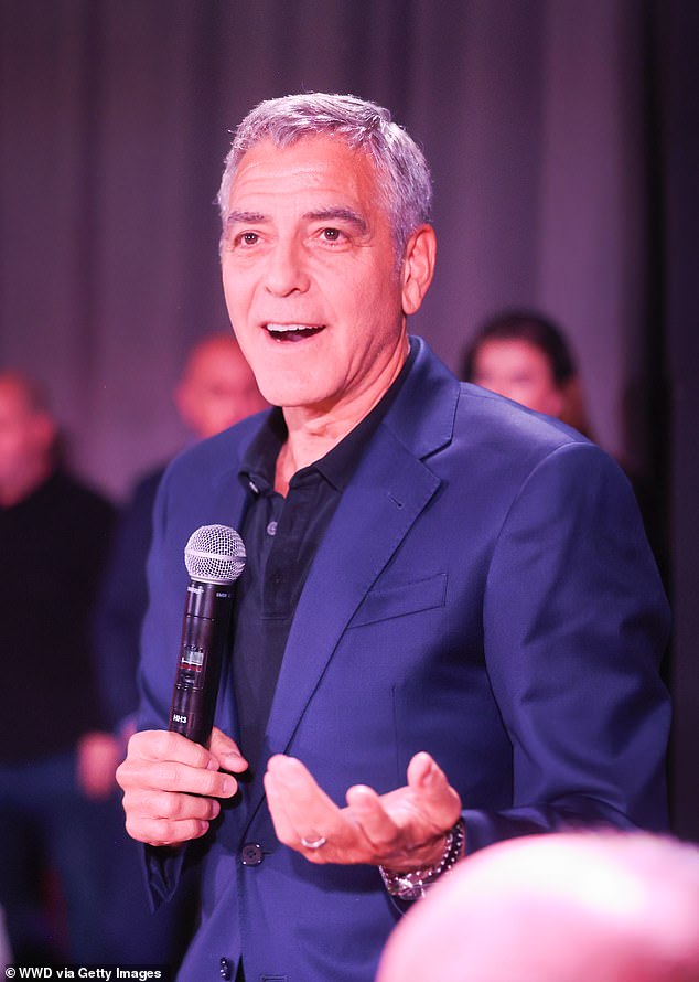 George Clooney addressed the A-list crowd