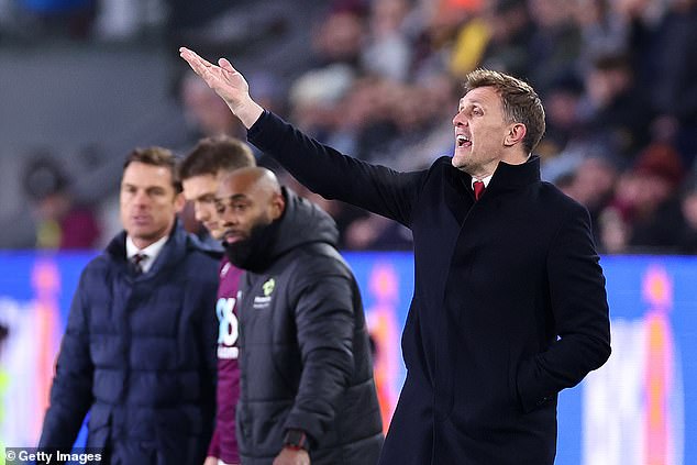 Darren Fletcher on the touchline in his first game as United boss, a 2-2 draw at Burnley