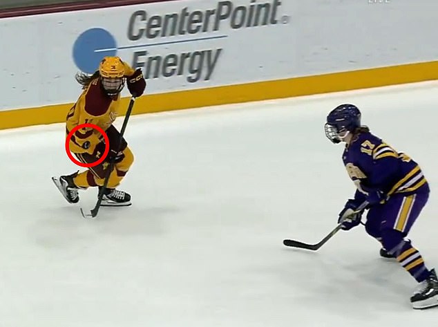 Minnesota hockey star Abbey Murphy flipped a puck in the air, then bounced it between the legs of a defender to set up one of the most remarkable assists the sport has ever seen