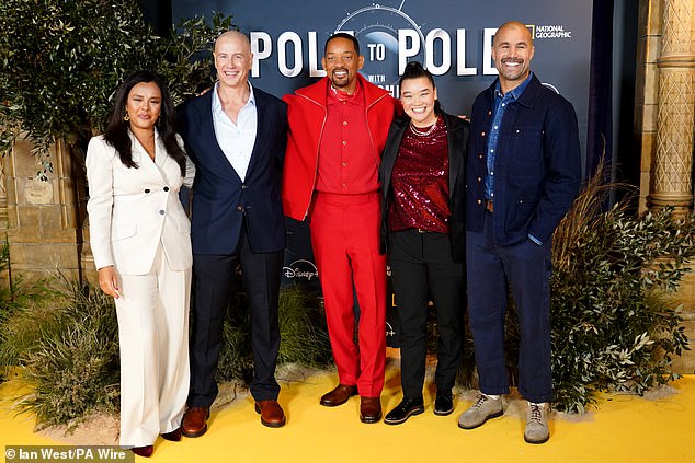(left to right) Liz Bonnin, Bryan Fry, Will Smith, Dr. Allison Fong and Richard Parks