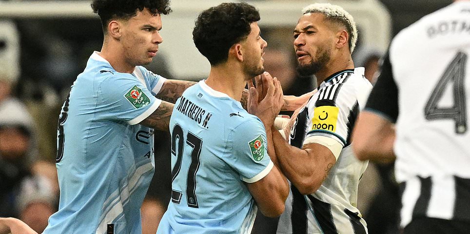 Newcastle vs Manchester City - Carabao Cup semi-final LIVE: Latest score and updates as Yoane Wissa spurns glorious chance to put hosts in front in as tempers flare in tense start to first leg at St James' Park