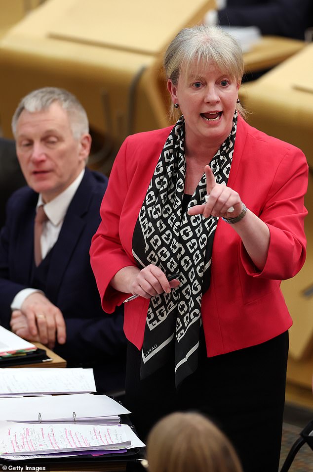 Finance Secretary Shona Robison delivering the SNP government's budget at Holyrood