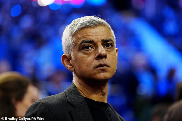 Mayor of London Sir Sadiq Khan is in attendance at the NBA London event on Sunday evening
