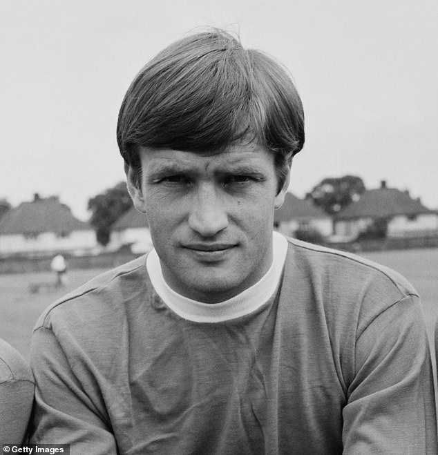 Everton legend Tommy Wright has died at the age of 81 (pictured at the club in 1968)