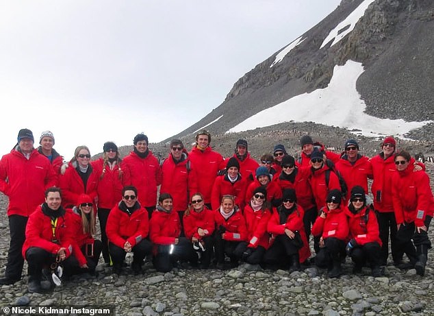 The Babygirl actress was joined by a large retinue of fellow adventurers