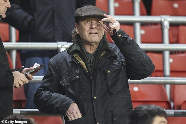 Sean Bean was pictured in the crowd at St Mary's for the Championship clash on Wednesday