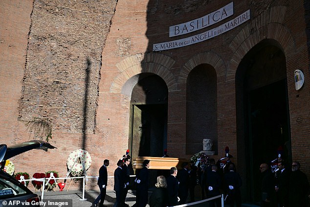 Hundreds have already paid their respects to Valentino as he body lay in state at Basilica Santa Maria degli Angeli e dei Martiri in Rome´s Piazza della Repubblica over the last two days