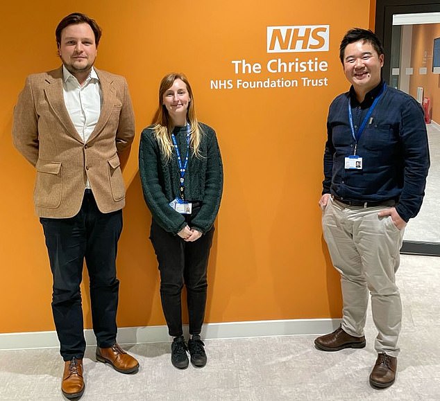 Graham, left, at The Christie hospital in Manchester, where a pioneering team are devising a revolutionary new approach with treatment tailored to the specific genes causing the tumours