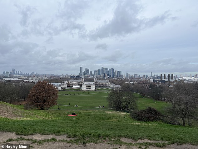The views in Greenwich from the top of the park provide a full landscape of London