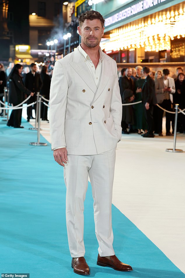 The actress, 59, was joined on the red carpet by her co-star Chris Hemsworth